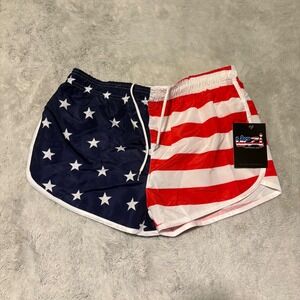 Uzzi Amphibious Gear American Flag Shorts Stars and Stripes Patriotic Women L